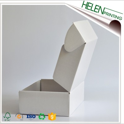 High gloss paper corrugated white cardboard box